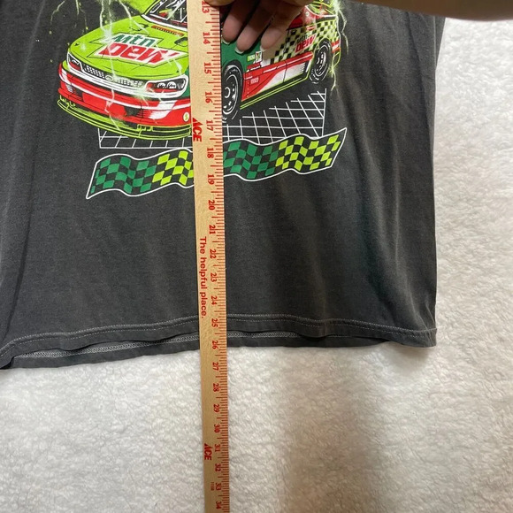 Mountain Dew Mens T-Shirt S Large Black Green Red Logo MTN Dew Car Graphic Tee - Picture 4 of 8